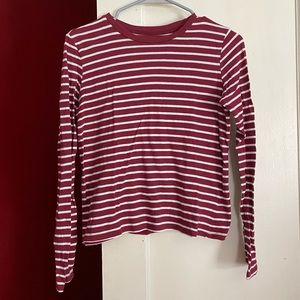 Red and white stripe long sleeve